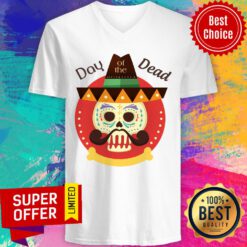 Day Dead Mexico Sugar Skull V-neck