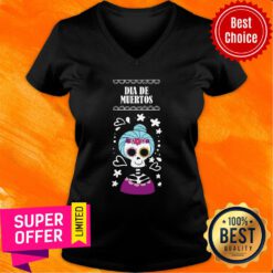 Day Of The Dead Dia De Muertos Sugar Skull Women V-neck