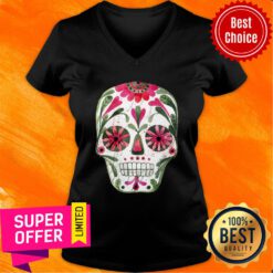 Dia De Los Muertos Day Of The Dead Skull V-neck