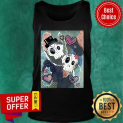 Dia De Los Muertos Paper Skull Couple Day Of The Dead Tank Top