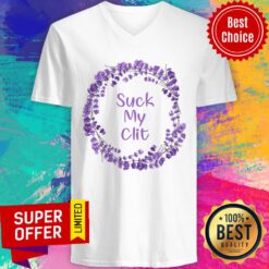 Flower Happy Suck My Clit V-neck