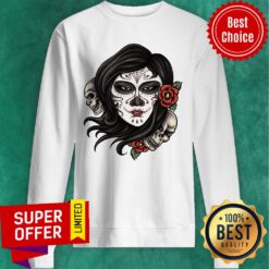 Girl Dia De Los Muertos Sugar Skull Day Of The Dead Sweatshirt