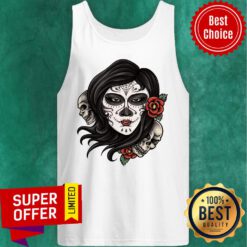 Girl Dia De Los Muertos Sugar Skull Day Of The Dead Tank Top