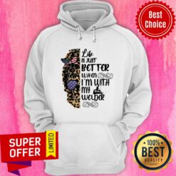Girl Skull Leopard Life Is Just Better When I’m With My Welder Hoodie