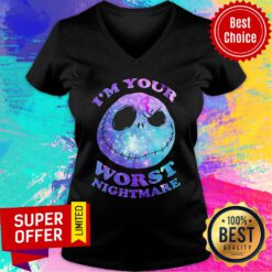 Jack Skelling I’m Your Worst Nightmare Colorful V-neck