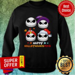 Jack Skellington Happy Hallothanksmas Sweatshirt