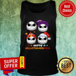 Jack Skellington Happy Hallothanksmas Tank Top