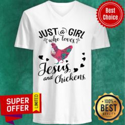 Just A Girl Who Loves Jesus And Chickens V-neck