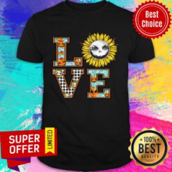 Love Sunflower Jack Skellington Flower Shirt