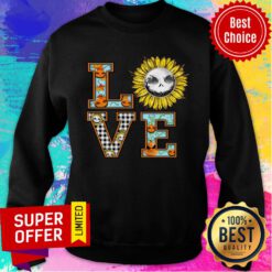 Love Sunflower Jack Skellington Flower Sweatshirt