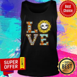 Love Sunflower Jack Skellington Flower Tank Top