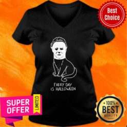 Michael Myers Cat Every Day Is Halloween V-neck