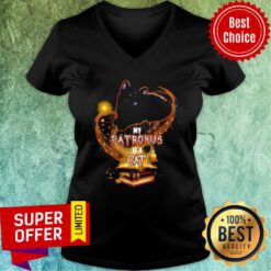 My Patronus Is A Cat Witch Pumpkin Halloween V-neck