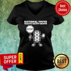 National Youth Traffic Safety Month Stop V-neck