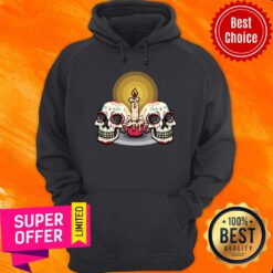 Nice Sugar Skull Candle Dia De Muertos Hoodie