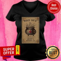 Nurse Brew Ativan 2 Haldol 5 Benadryl 50 Halloween V-neck