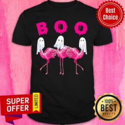 Official Boo Ghost Flamingo Halloween Shirt