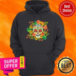 Official Sugar Skull Flower Day Of Dead Hoodie