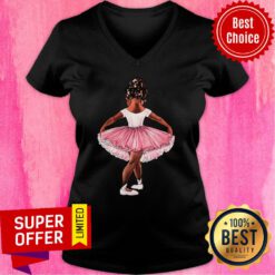 Premium Ballet Kid Pink Dress V-neck