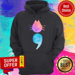 Premium Semicolon Cat Hoodie