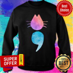 Premium Semicolon Cat Sweatshirt