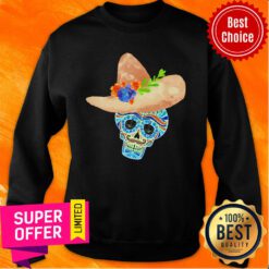 Premium Sombrero Sugar Skull Mexico Holiday Sweatshirt