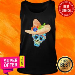 Premium Sombrero Sugar Skull Mexico Holiday Tank Top