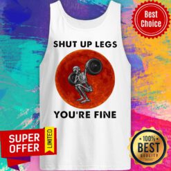 Skeleton Weightlifting Shut Up Legs You're Fine Moon Tank Top