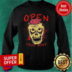 Skull Open Your Mind Halloween Sweatshirt