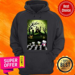 Snoopy Abbey Road Halloween Moon Hoodie