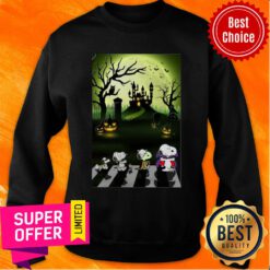 Snoopy Abbey Road Halloween Moon Sweatshirt