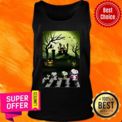 Snoopy Abbey Road Halloween Moon Tank Top