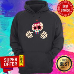 Sugar Skull With Hand Happy Mexico Holiday Hoodie