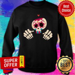 Sugar Skull With Hand Happy Mexico Holiday Sweatshirt