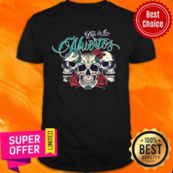Three Sugar Skull Day Of The Dead Dia De Los Muertos Colorful Shirt