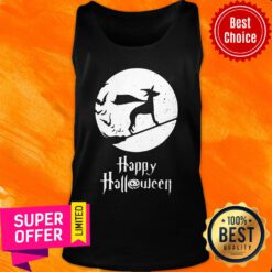 Top Halloween Witch Whippet Dog Lover Tank Top