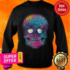Watercolor Sugar Skull Day Of The Dead Sweatshirt