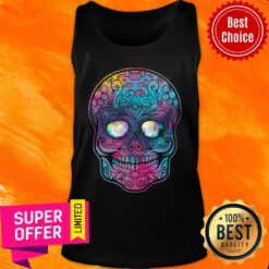 Watercolor Sugar Skull Day Of The Dead Tank Top