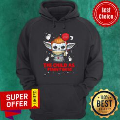 Baby Yoda Balloon Ghost The Child As Pennywise Halloween Hoodie