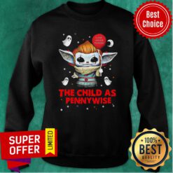 Baby Yoda Balloon Ghost The Child As Pennywise Halloween Sweatshirt