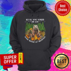 Bear Not All Who Wander Are Lost Some Became My Breakfast Hoodie