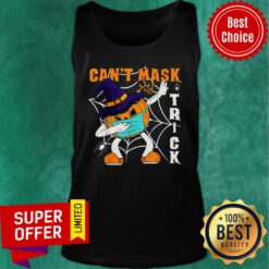 Dabbing Pumpkin Wearing Face Mask Halloween Can't Mask Trick Tank Top