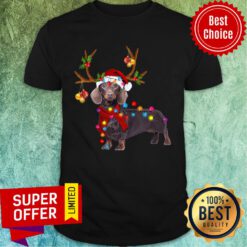 Dachshund Reindeer Light Christmas Shirt