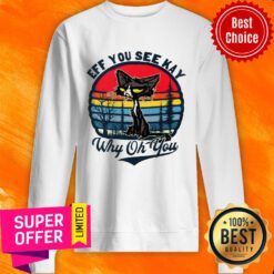 Eff You See Kay Why Oh You Crazy Cat Retro Sweatshirt