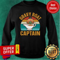 Gravy Boat Captain Turkey Retro Vintage Sweatshirt