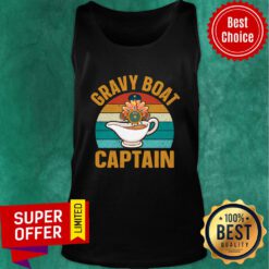 Gravy Boat Captain Turkey Retro Vintage Tank Top
