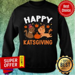Happy Couple Catsgiving Thanksgiving Sweatshirt