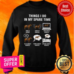 Horses Things I Do In My Spaes Research Sweatshirt