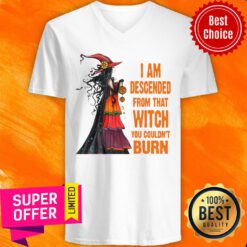 I Am Descended From Thadnt Burn Witch V-neck