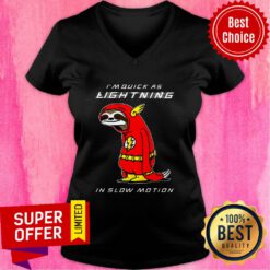 I'm Quick As Lightning In Slow Motion Sloth V-neck